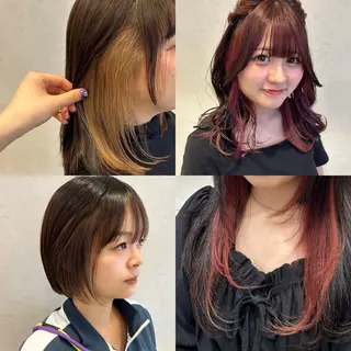 カラー レイヤー/インナー カラー🦋ルイのヘアスタイル