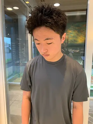 パーマ メンズ Agu  hair  grove 金沢八日市店所属・名竹聖治/透明感 カラー/縮毛矯正のヘアスタイル