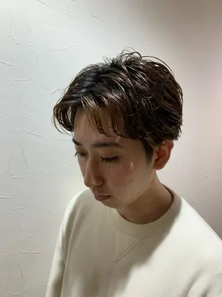 ショート パーマ メンズ 新宿駅近! 💈口コミ多数✨のヘアスタイル