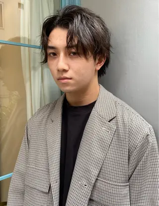 ミディアム パーマ メンズ メンズ特化🔥木下 晃徳のヘアスタイル