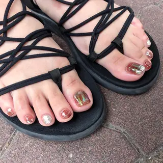 ロング カラー ヘアアレンジ キッズ ネイル マツエク・マツパ 福田 加奈のネイルデザイン