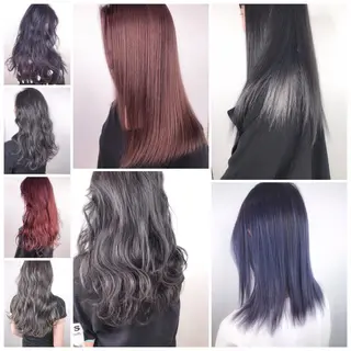 ミディアム カラー BOX mico.のヘアスタイル