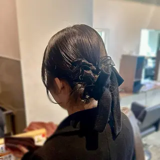 ロング カラー ヘアアレンジ 縮毛矯正+モテカラー 🎀✨MIHOのヘアスタイル