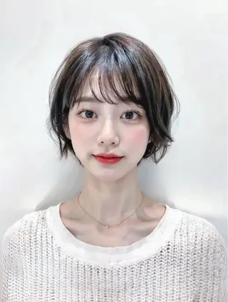 ショート 韓国風くびれヘア/ 小顔レイヤー🧿小林のヘアスタイル