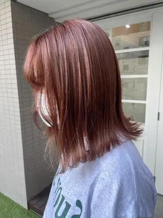 ミディアム カラー ヘアアレンジ 酸性縮毛矯正 梅田茶屋町 Juriのヘアスタイル