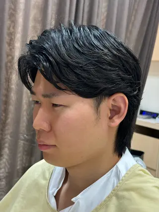 セミロング パーマ メンズ 💈Hisa ／ 理容師💈のヘアスタイル