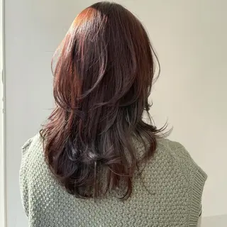 セミロング カラー HARUNA/ミセス 大人ショートヘアのヘアスタイル