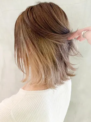 ミディアム カラー パーマ ヘアアレンジ ITbyALBUM 浦和店のヘアスタイル