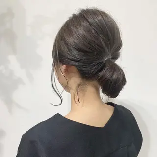ミディアム ヘアアレンジ いけだ　ひかり ハイライトくびれヘアのヘアスタイル