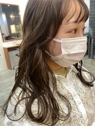 セミロング カラー 砂原 ひよりのヘアスタイル