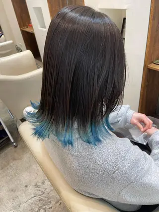 ミディアム カラー 【完全個室】髪質改善 暖色カラー/山崎唯奈のヘアスタイル