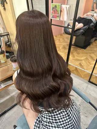カラー ブリーチなし/暖色/ 艶髪/ユリヤのヘアスタイル