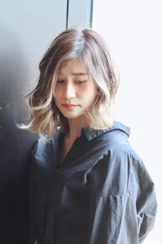 ミディアム 髪質改善酸性縮毛矯正 酸性ストレート◎鈴木のヘアスタイル