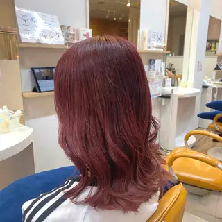 セミロング カラー ブリーチなし透明感 🕊ワダ　ユイのヘアスタイル