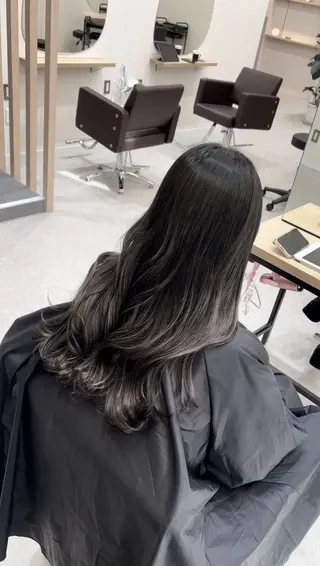 ロング カラー バレイヤージュ /ハイライト/もときのヘアスタイル