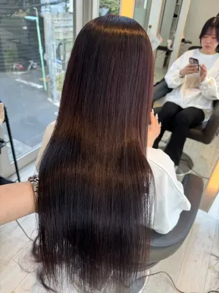 セミロング カラー 縮毛矯正/カット/ 韓国ヘア/蛯原🍤のヘアスタイル