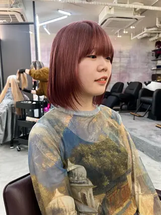 ミディアム カラー 圧倒的デザイン力 店長🎨RENAのヘアスタイル