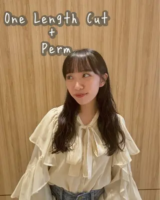 ロング パーマ 五十嵐 未悠のヘアスタイル