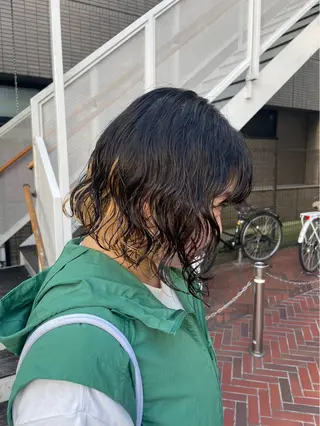 ミディアム パーマ 荻巣 うららのヘアスタイル