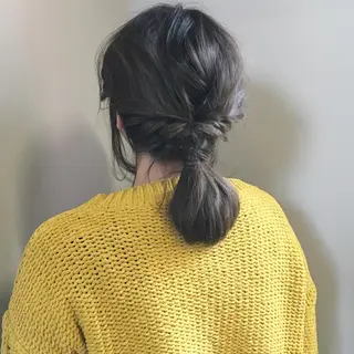 ミディアム カラー ヘアアレンジ 薬院:今泉/上川美幸 ボブ/顔周りレイヤーのヘアスタイル