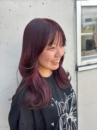 カラー 心美/ブリーチなし 透明感カラーのヘアスタイル