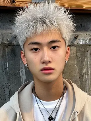 ショート メンズ メンズハイトーン メンズバレイヤージュのヘアスタイル