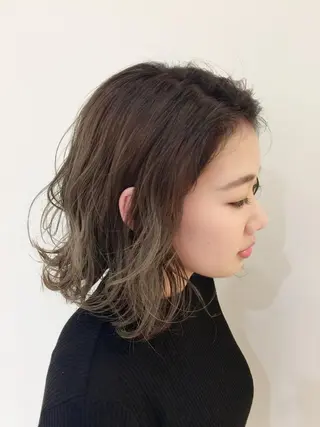 ミディアム カラー CHIHO💚羽エク /マツエクのヘアスタイル