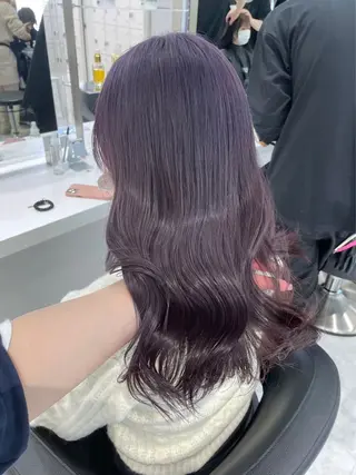 セミロング カラー ヘアアレンジ 🫧モテる💗ダメー ジレスハイトーン🫧のヘアスタイル