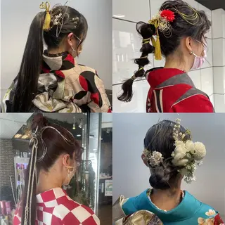 ヘアアレンジ 💖デザインカラー/ タダ ハナカ💖のヘアスタイル