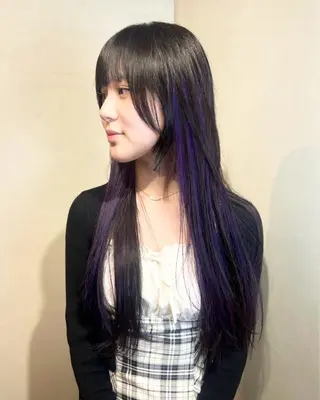 ロング カラー Aya/四条烏丸/ インナーカラーのヘアスタイル