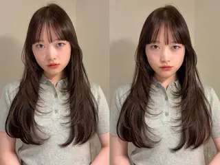 ミディアム カラー -みつま はるな-のヘアスタイル