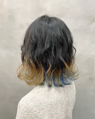 ミディアム カラー ヘアアレンジ 【ピンク/韓国ヘア/ ヘアセット】亜海のヘアスタイル