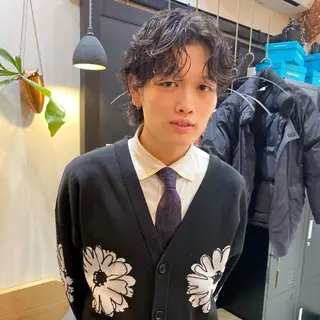 ショート パーマ メンズ ダウンパーマ 【sity.ザイク】のヘアスタイル