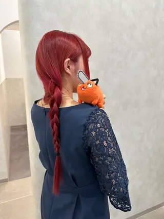 セミロング カラー あらげ 🌈推しカラー🌈ᵕのヘアスタイル