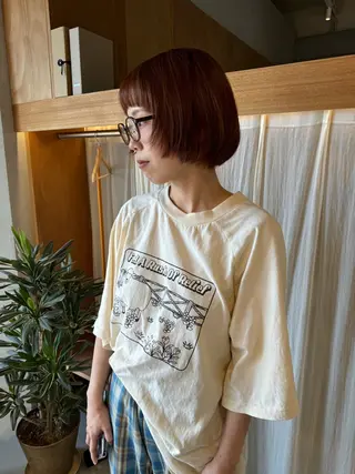 ショート カラー レイヤー/ボブパーマ /垢抜け/タクミのヘアスタイル