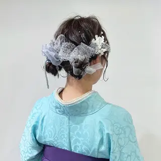 ロング ヘアアレンジ JUNSHIN🦋 ヘアセット／カラーのヘアスタイル