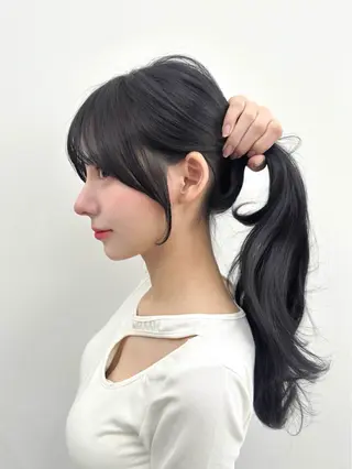 セミロング カラー 🇰🇷韓国風くびれ ヘア🇰🇷中村優大のヘアスタイル