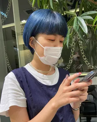 ショート カラー メンズパーマ💈藤田 晃志のヘアスタイル