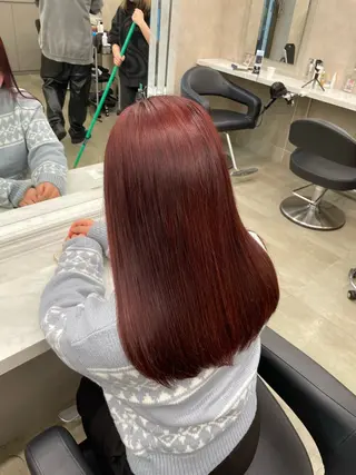 セミロング カラー ヘアアレンジ 💗横浜美容室 💗HARUNAのヘアスタイル
