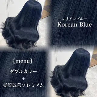 ロング カラー 流行りの透明感カラー ×縮毛矯正🤍ユウのヘアスタイル