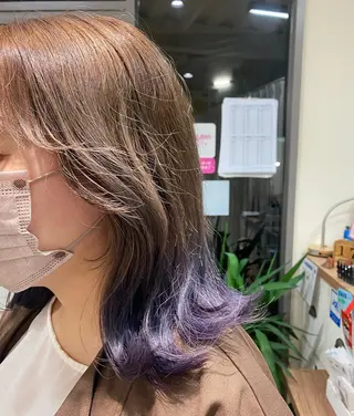 ミディアム カラー 後藤 瀬奈のヘアスタイル