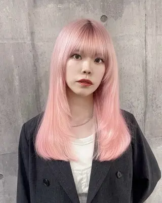 ロング カラー Ryoichi⛓️ 韓国ヘア/ハイトーンのヘアスタイル