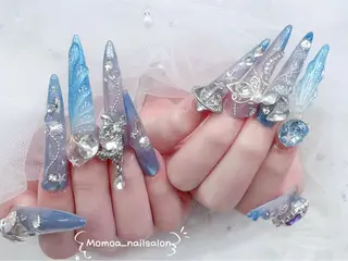 ネイル MoMoA Nail ネイル長さ出し専門店のネイルデザイン
