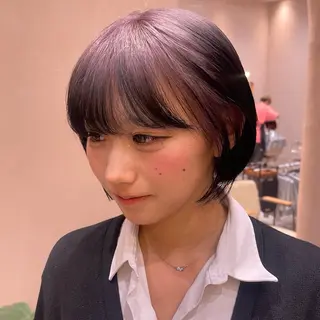 ショート カラー レイヤー/柔らか 透明感カラー/ゆきなのヘアスタイル