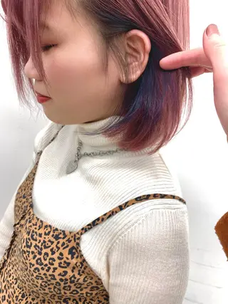 ミディアム カラー leben serikaのヘアスタイル