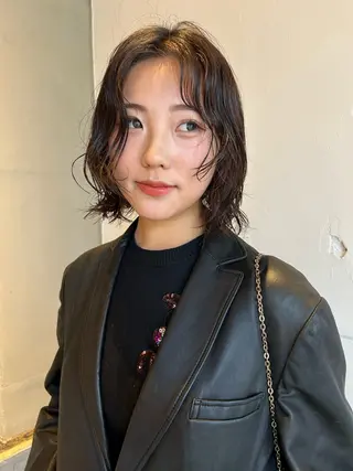 ミディアム カラー パーマ 🗽デザインカット/ パーマ/MIRU🗽のヘアスタイル