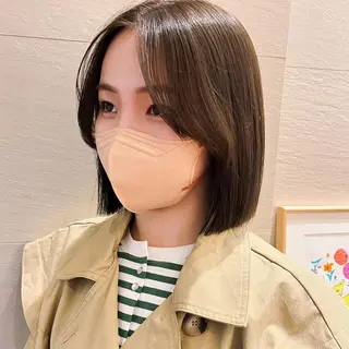 ミディアム カラー 🌱小顔ヘア/ボブ ミディアム/双葉🌱のヘアスタイル