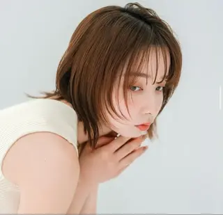 ミディアム 特化✨透明感カラー 白髪染め✨住田緋菜のヘアスタイル