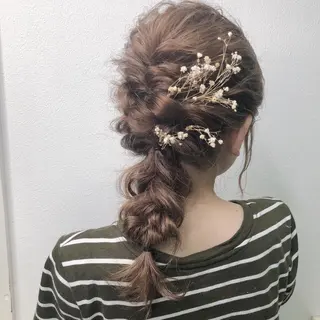 ミディアム カラー ヘアアレンジ GiseL天神カラー 髪質改善/ブリーチのヘアスタイル