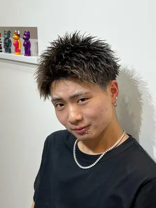 ショート メンズ メンズ特化パーマ &カラー🔥小倉大和のヘアスタイル